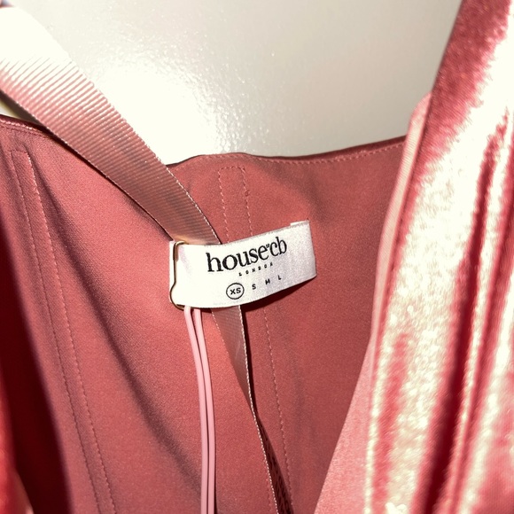 House of CB Dresses House Of Cb Reva Satin Gathered Corset Dress